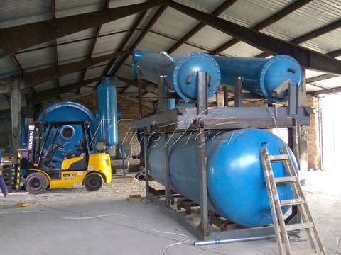 batch type pyrolysis plant