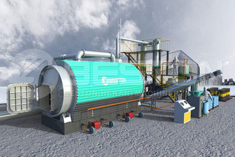 Beston Tyre Pyrolysis Plant with Good Quality